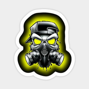 Toxic/Radioactive Skull Gas Mask Sticker